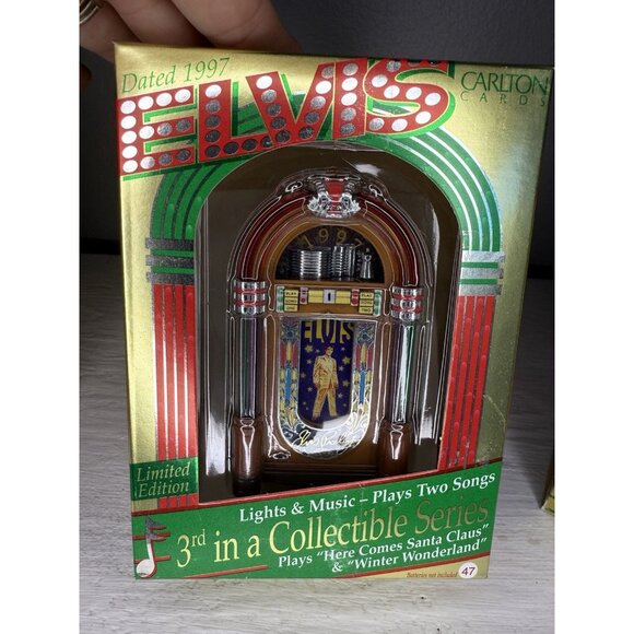 Vintage 1996-1997 Elvis Presley Heirloom Collection Musical Ornaments (Set of 3) - Picture 2 of 8